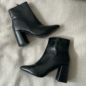 Faux Snake Skin Boots